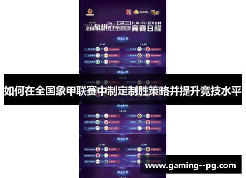 如何在全国象甲联赛中制定制胜策略并提升竞技水平